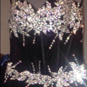 Elegant Chiffon with Rhinestone Gown